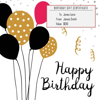 free birthday gift certificate template for mac